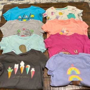*Lot of 8* Cat & Jack Girls Tees Sz M 7/8